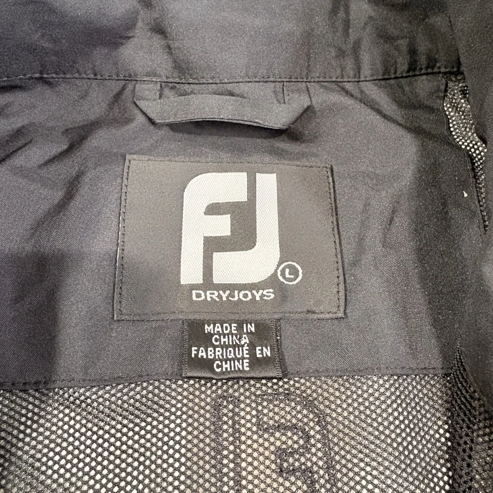 DryJoys by Foot Joy Men's LG Rain Suit Jacket & Pants Set Black Golf Wind